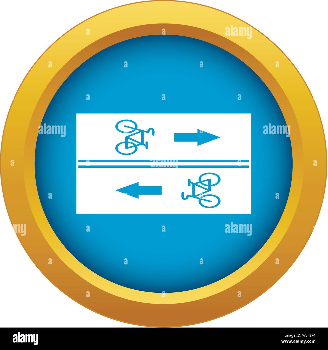 Road for cyclists icon blue vector isolated Stock Vector Image & Art ...