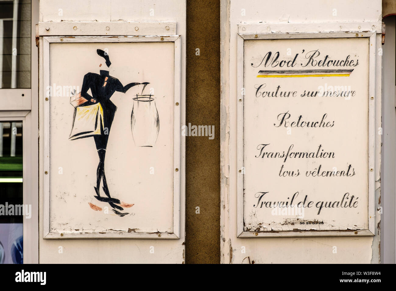 Poster of a fashion store in the historic center. Bordeaux, Gironde. Aquitaine region. France Europe Stock Photo