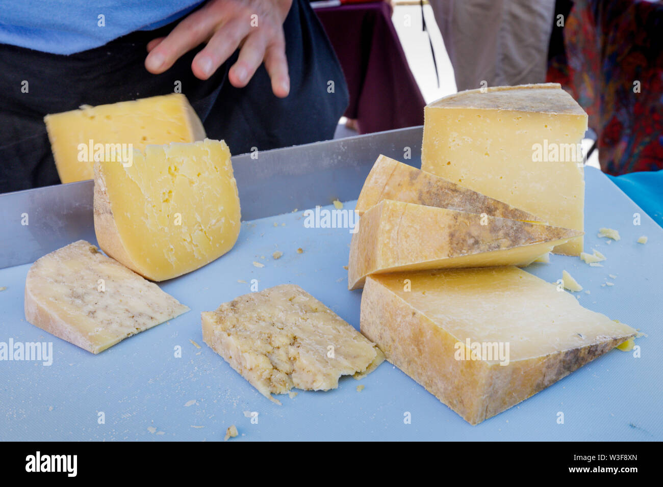 Artisan cheeses abound at the annual Little Falls Cheese Festival in Herkimer County, New York, USA Stock Photo