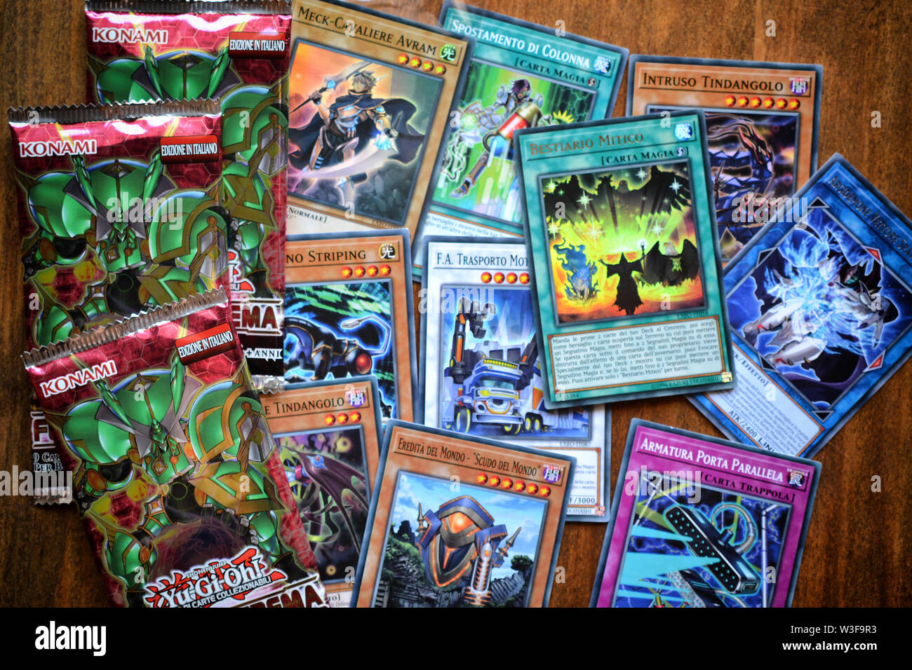 A pile of Yu Gi Oh cards, Italy Stock Photo