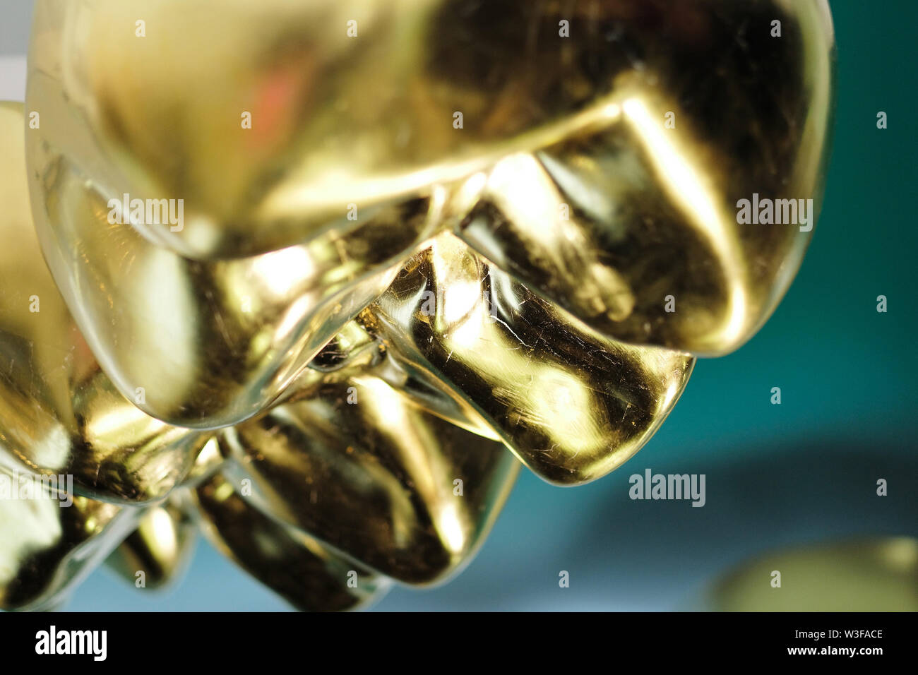 Abstract view of a series of titanium dental crowns Stock Photo Alamy