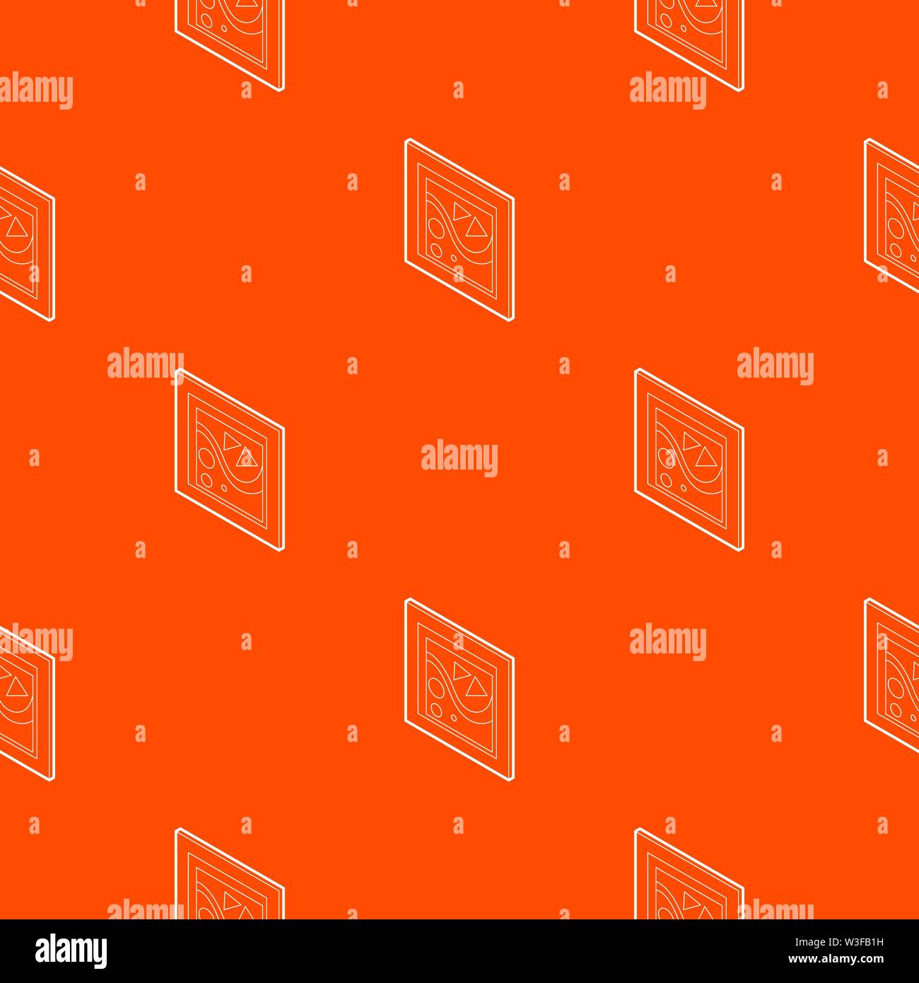 Picture in a frame pattern vector orange Stock Vector Image & Art - Alamy