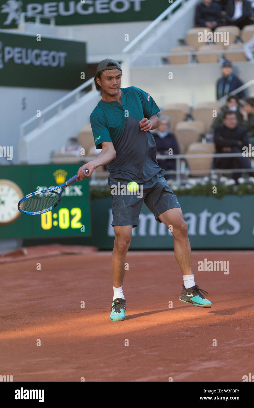 Taro Daniel from Japan during day 8 of French Open on May 28, 2019 in Paris, France Stock Photo