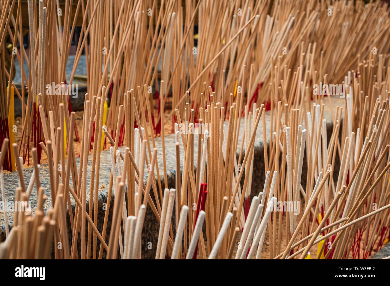 Incense sticks in buddhist temple in Bangkok Thailand, worship Stock Photo Alamy