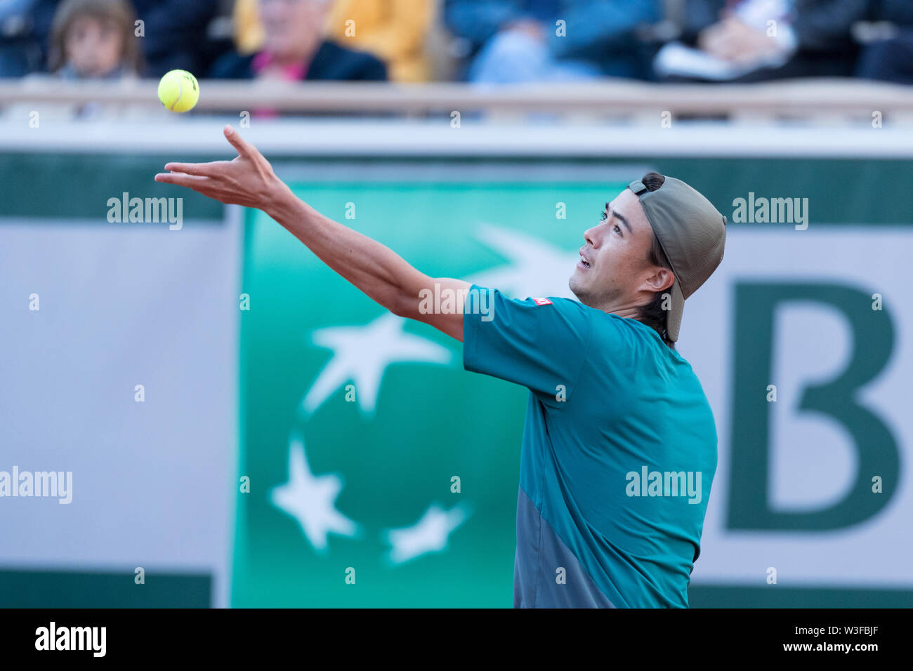 Taro Daniel from Japan during day 8 of French Open on May 28, 2019 in Paris, France Stock Photo
