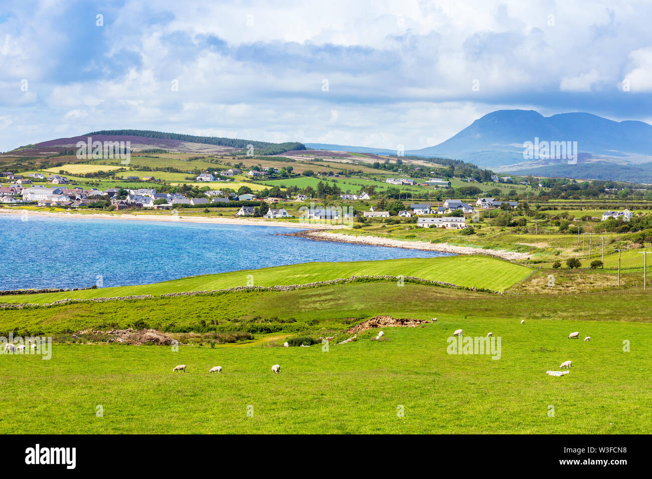 Shiskine village at Blackwaterfoot on the east coast of Arran on the
