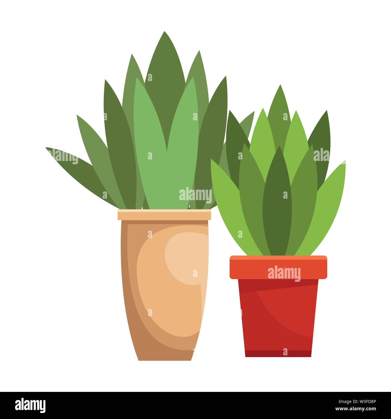 Decorative house plant pots cartoon Stock Vector Image & Art Alamy