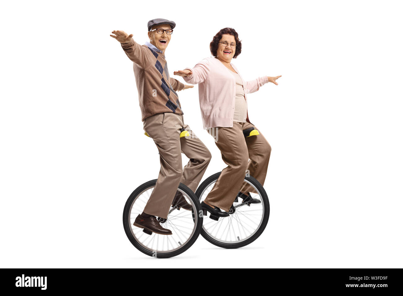 Lady riding a unicycle hi-res stock photography and images - Alamy