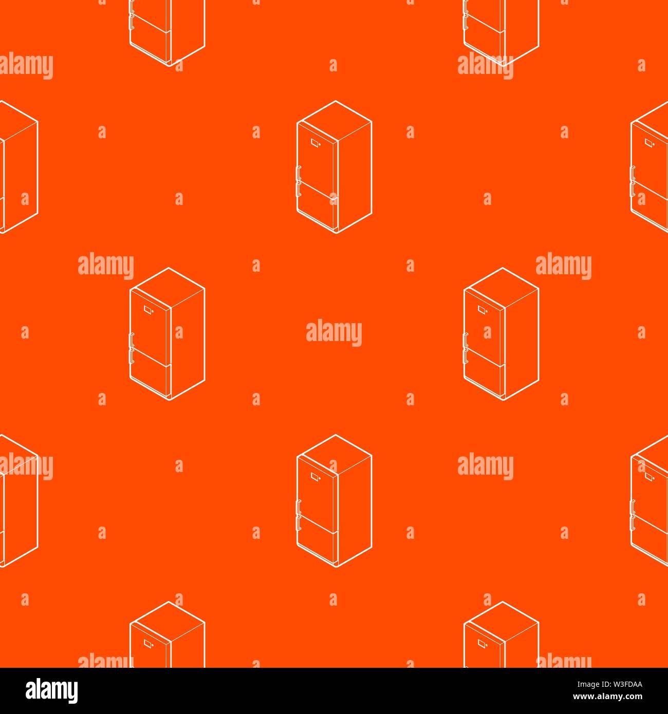 Fridge pattern vector orange Stock Vector