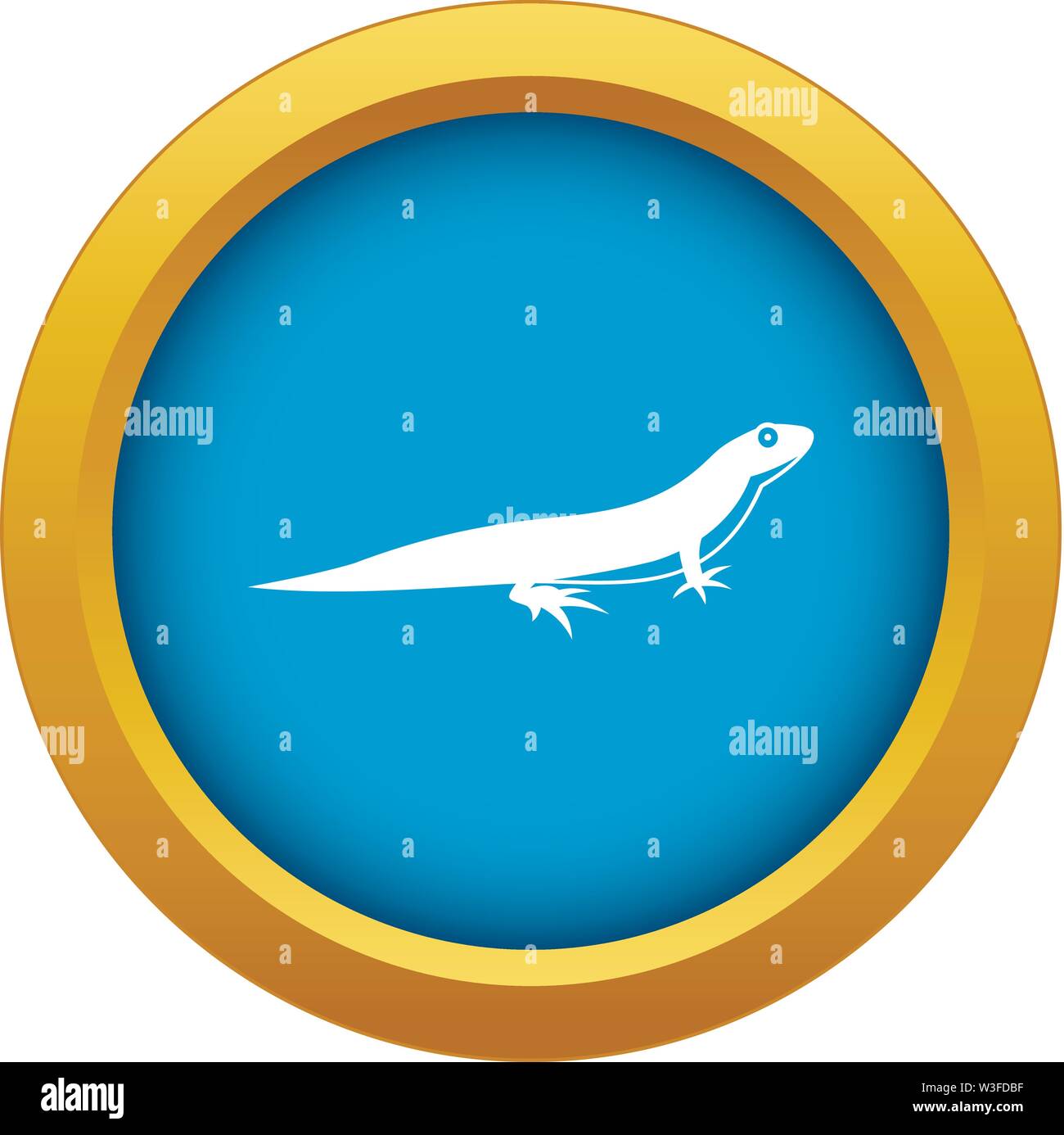 Lizard icon blue vector isolated Stock Vector Image & Art - Alamy