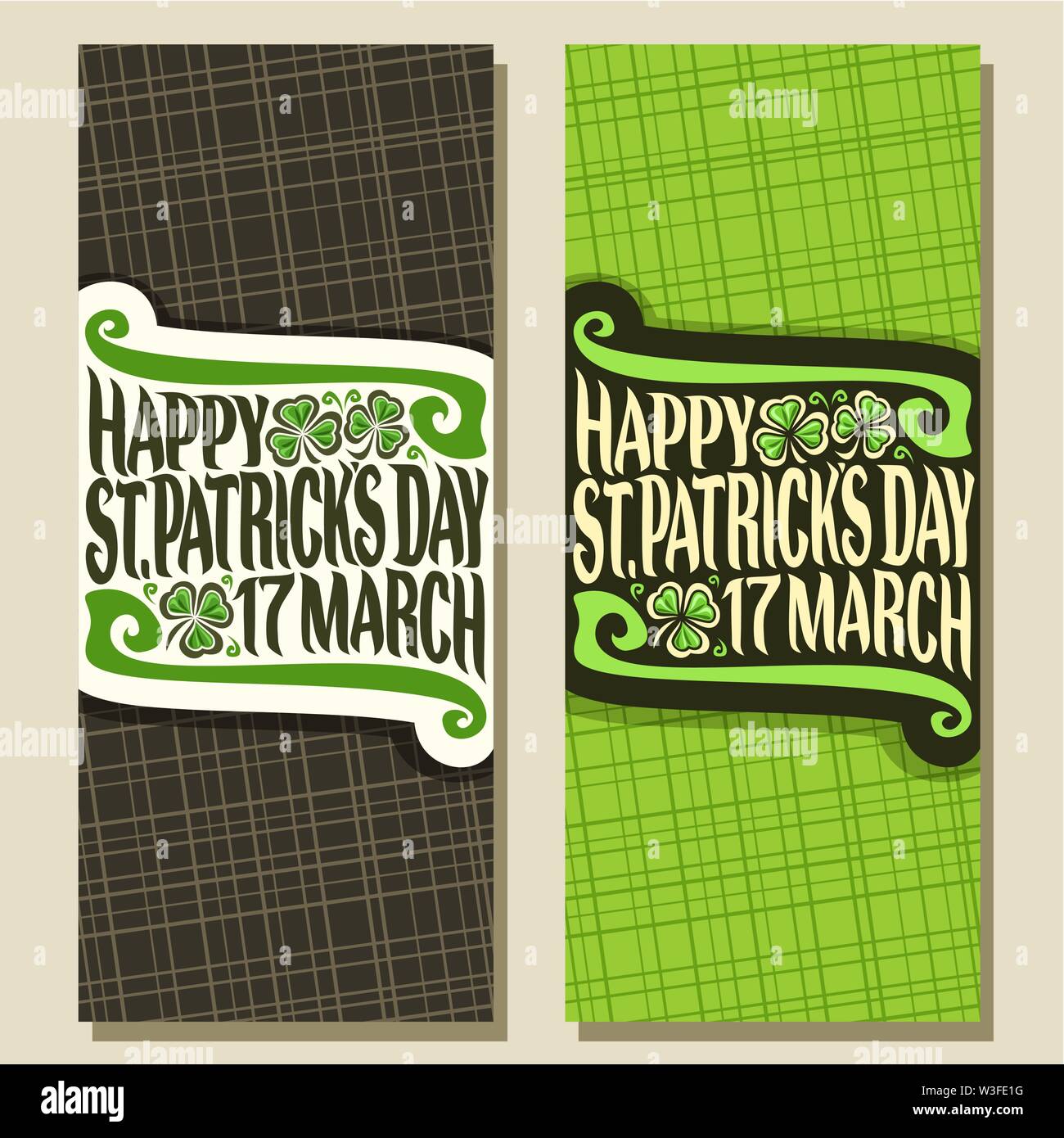Vector greeting cards for Saint Patricks Day Stock Vector