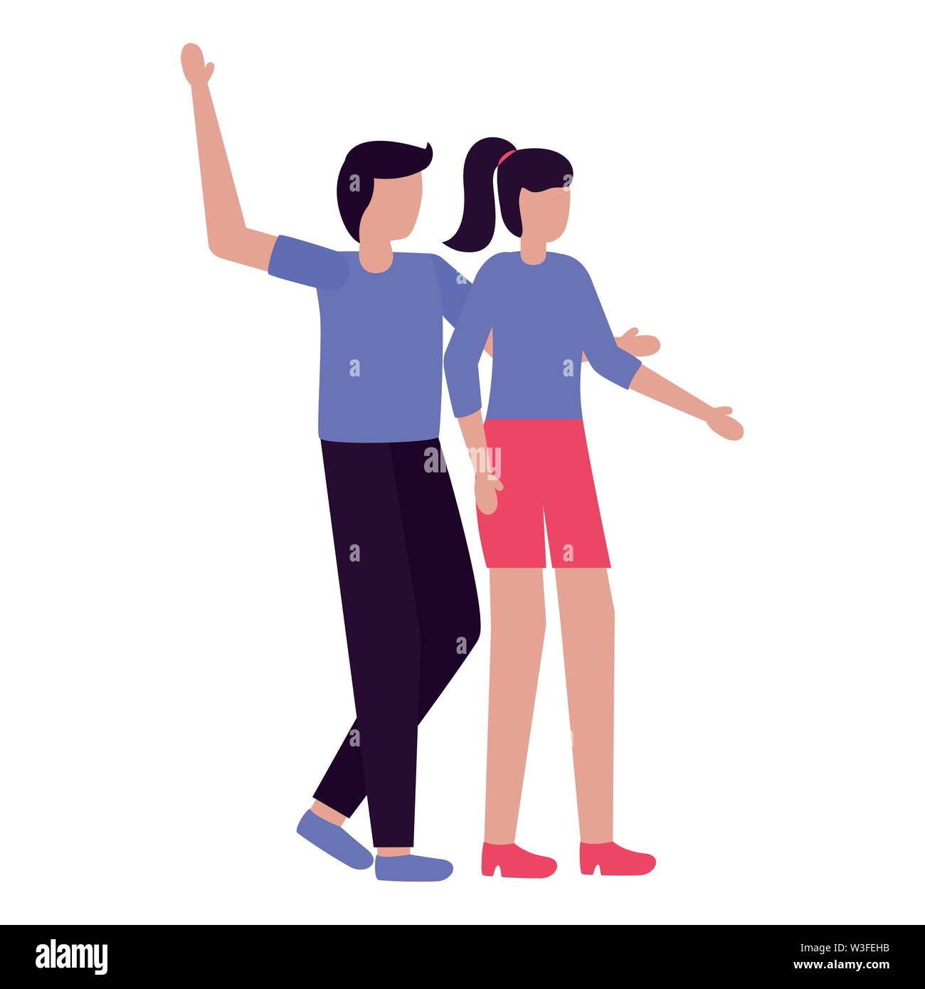 couple romantic love flat design Stock Vector Image & Art - Alamy