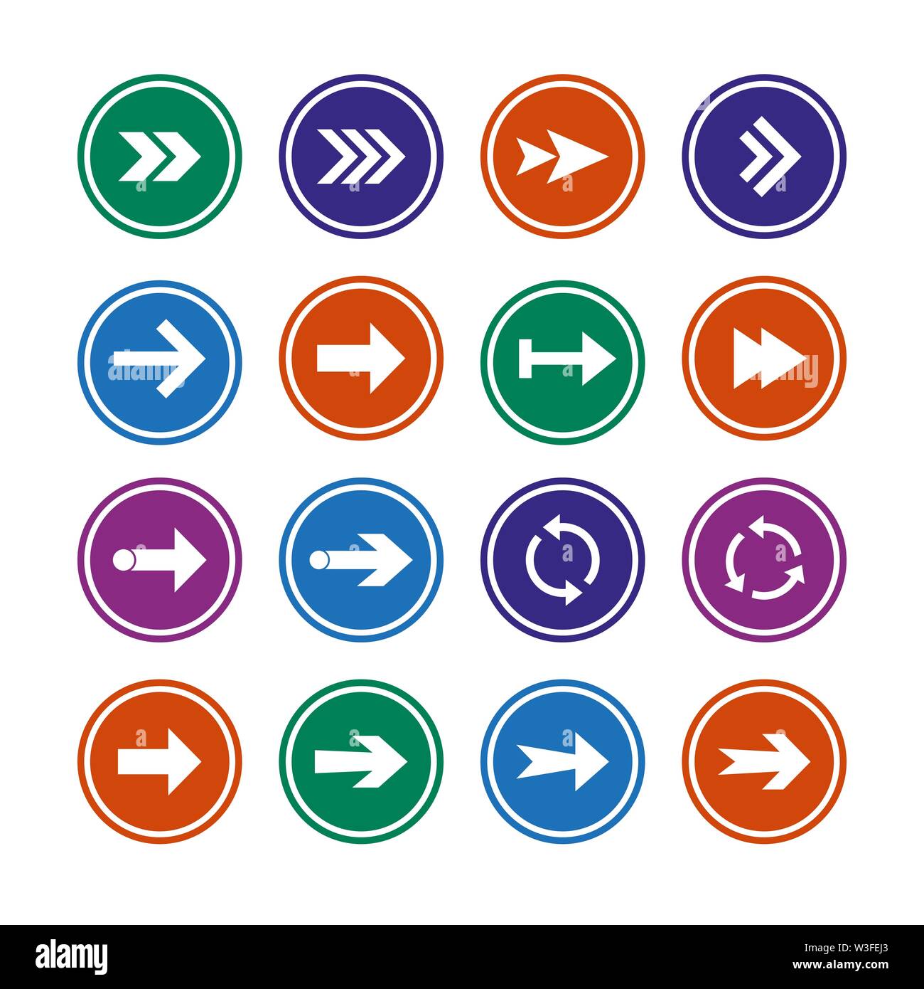 Arrow button icon hi-res stock photography and images - Alamy