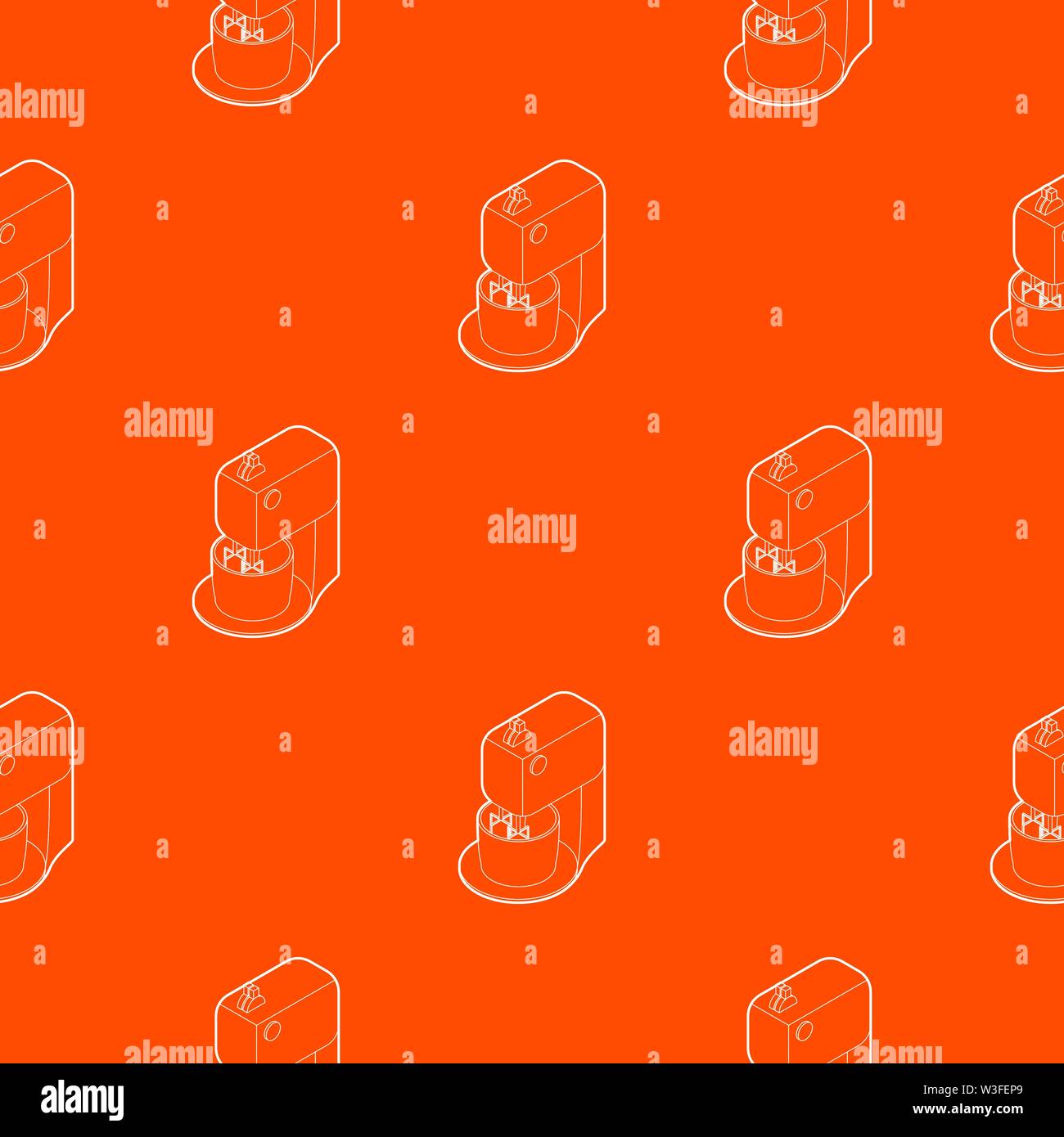 Kitchen mixer pattern vector orange Stock Vector
