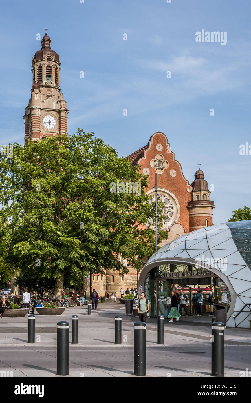 the entry to the railway station Triangeln in Malmoe  Sweden, May 21, 2019 Stock Photo