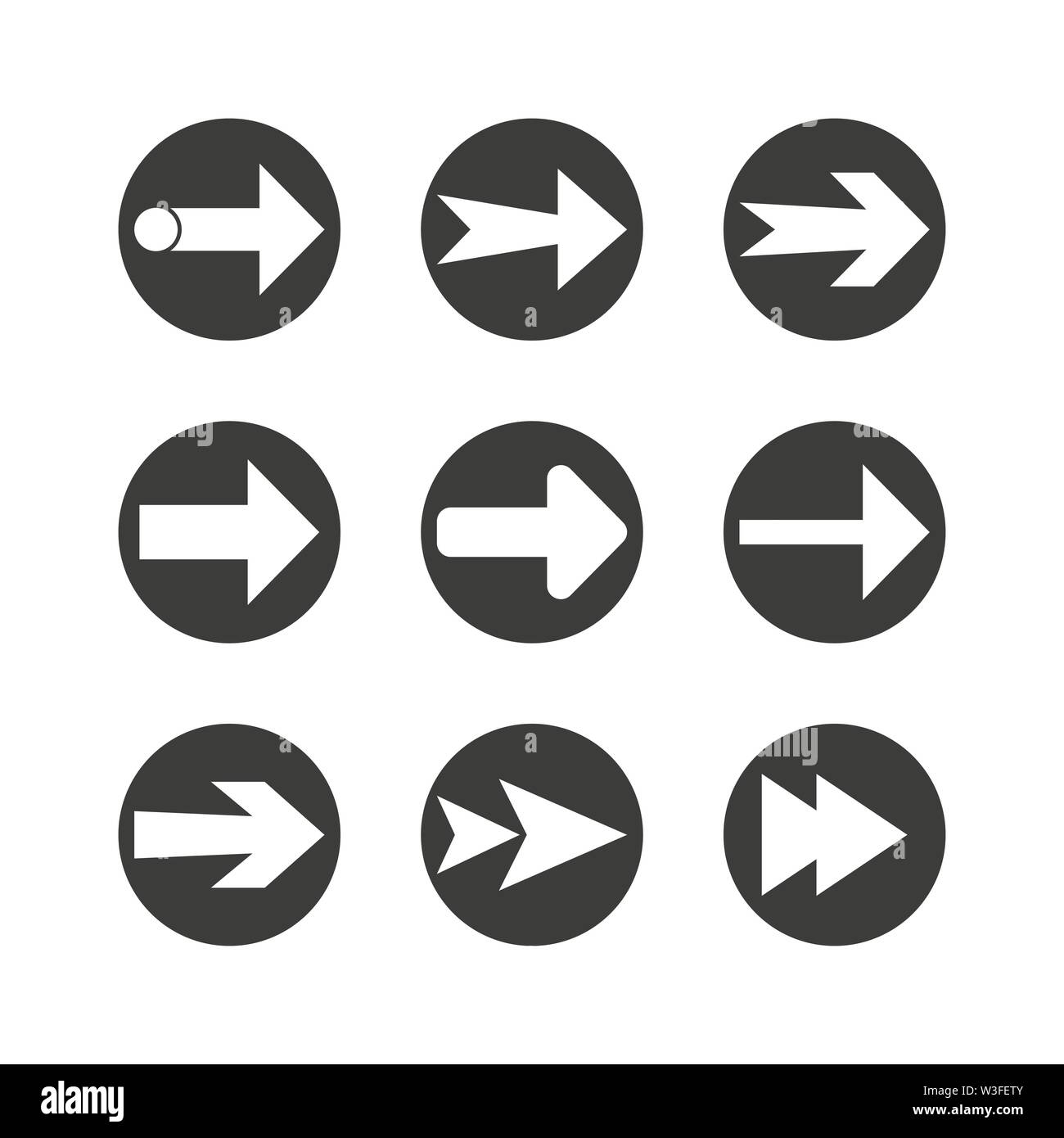 Arrow icon set. Vector illustration, flat design Stock Vector Image ...
