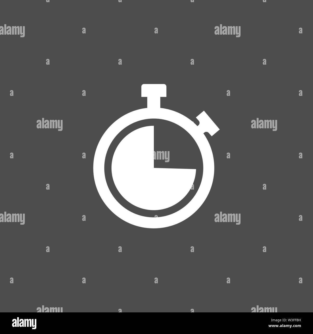 Timer, clock, time, icon. Vector illustration, flat design Stock Vector