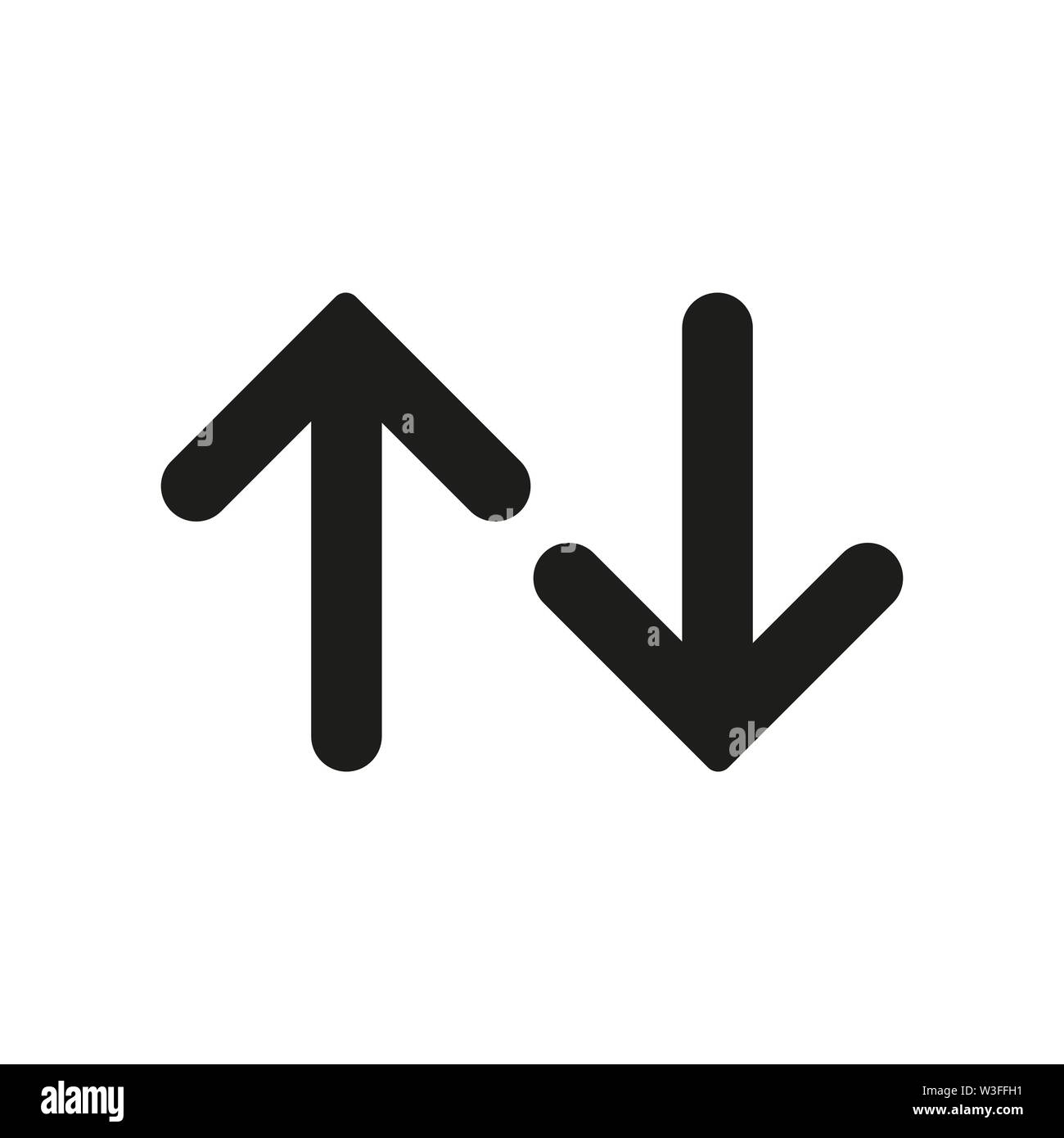 Up Down Arrow Icon Vector Illustration Flat Design Stock Vector 