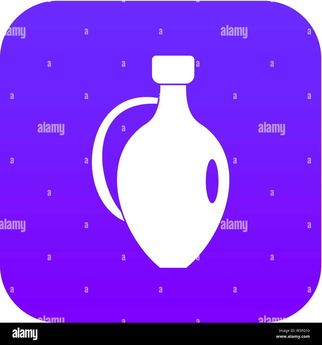 Clay jug icon digital purple Stock Vector