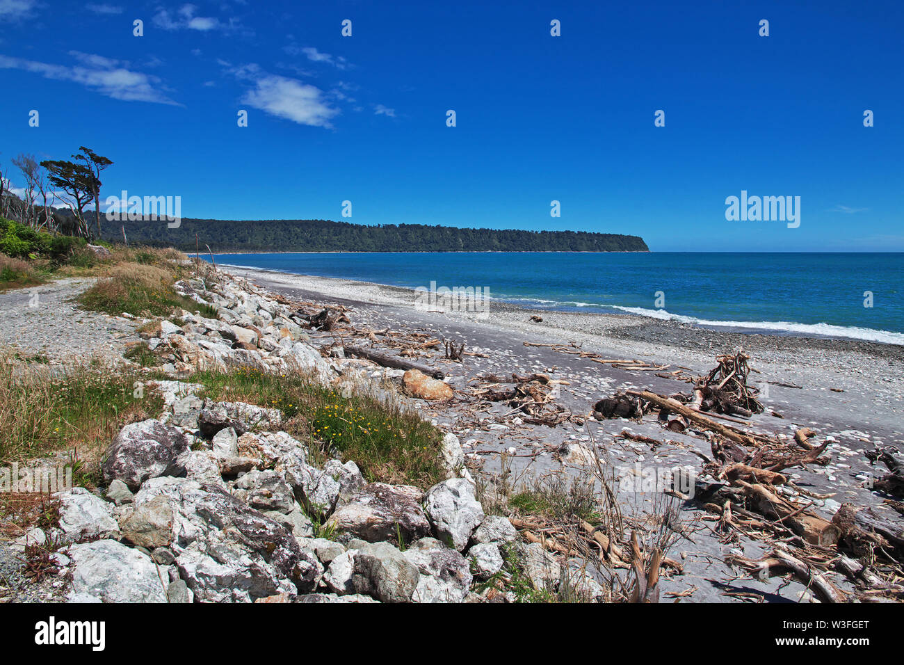 Tasman sea coast on the South island, New Zealand Stock Photo