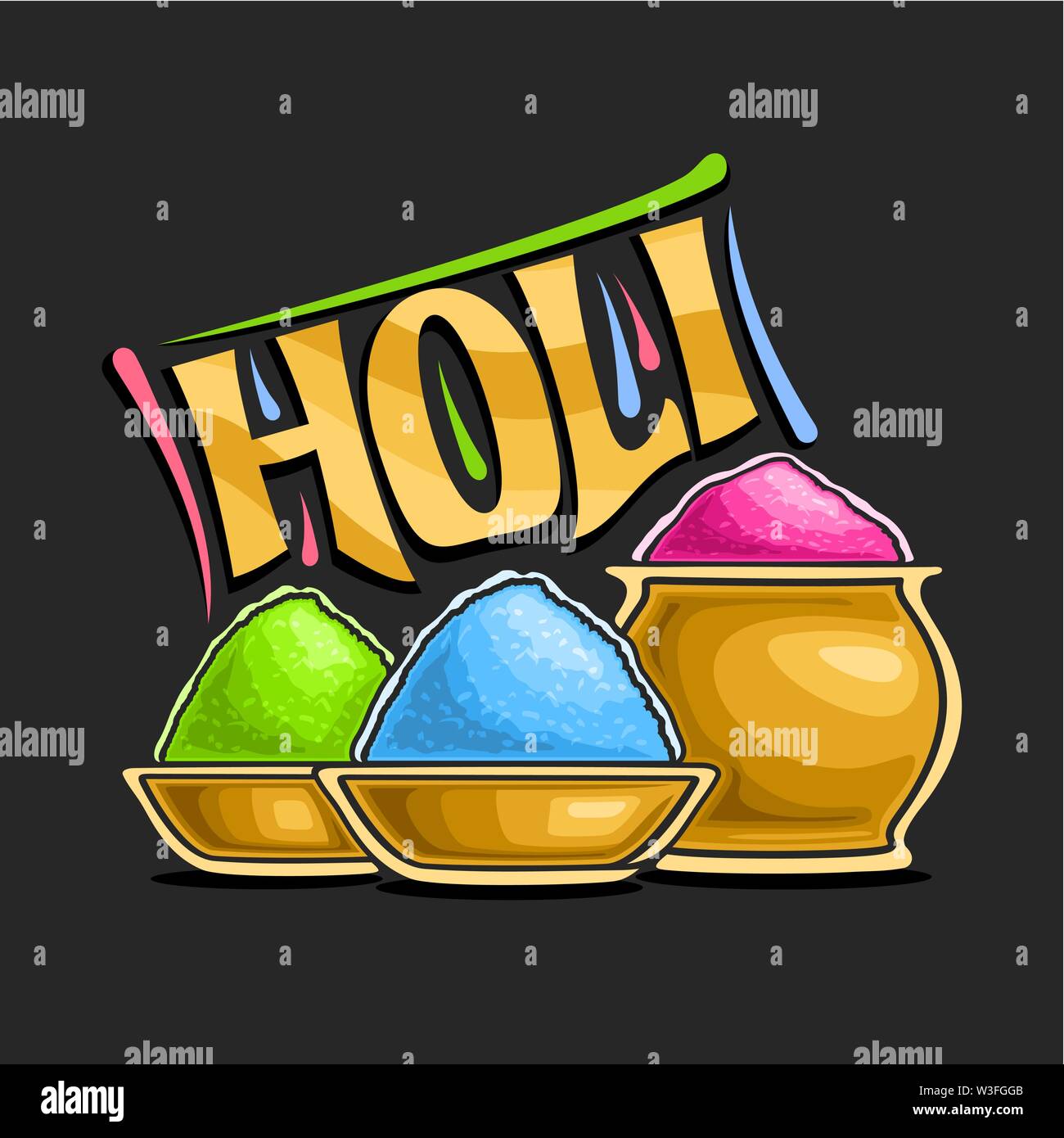 Holi poster Stock Vector Images Alamy