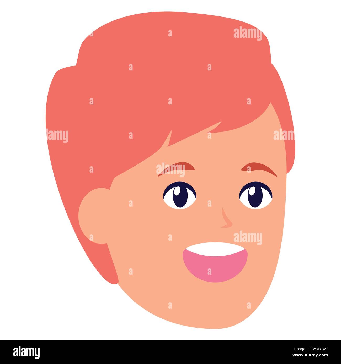smiling man face character white background Stock Vector Image & Art ...