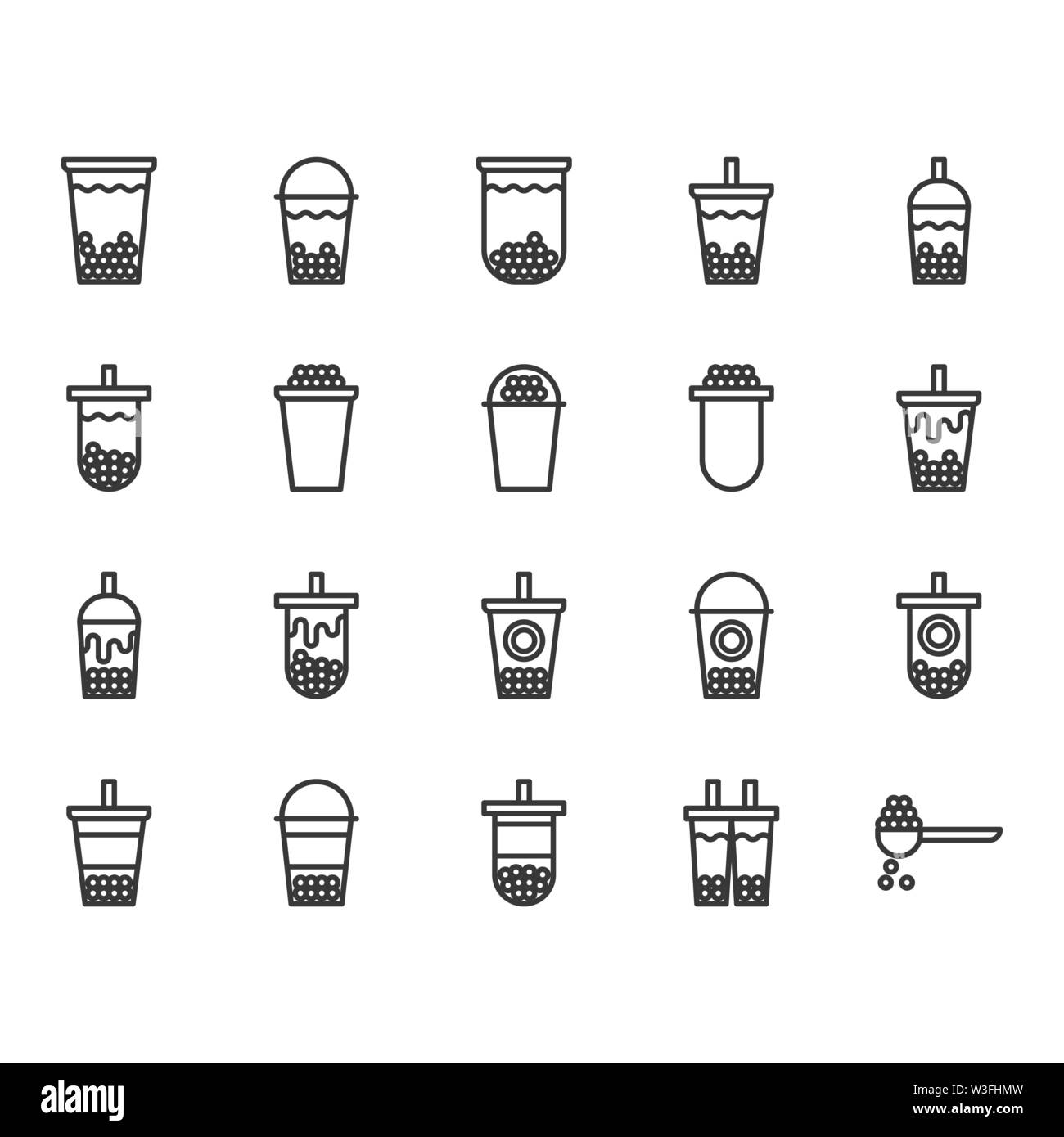 Bubble tea vector Black and White Stock Photos & Images Alamy