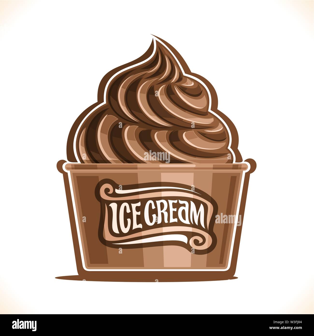 Chocolate Ice Cream Stock Vector Image & Art - Alamy
