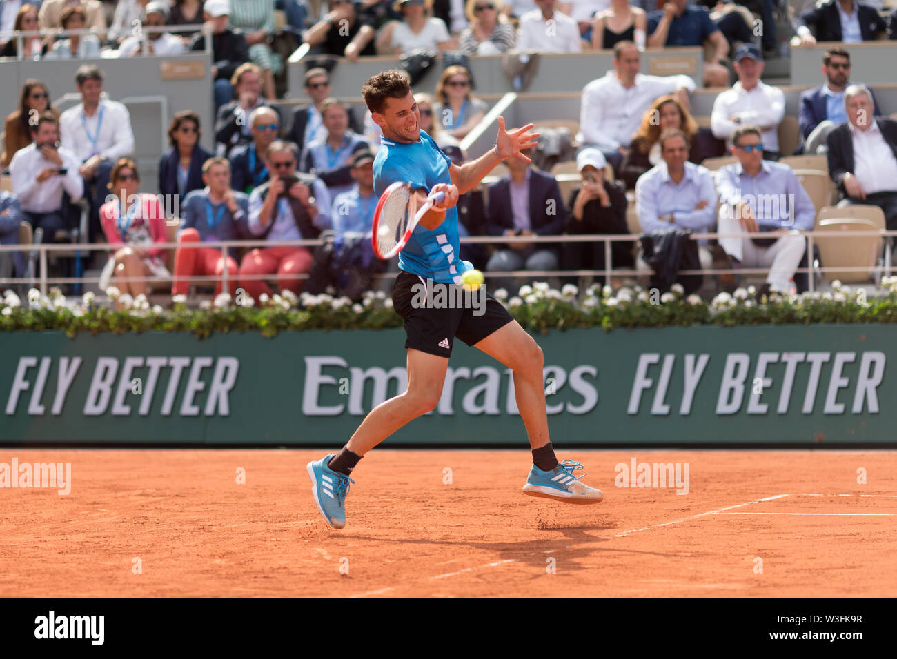 Dominic Thiem from Austria during day 14 of French Open on June 3, 2019 in Paris, France Stock Photo