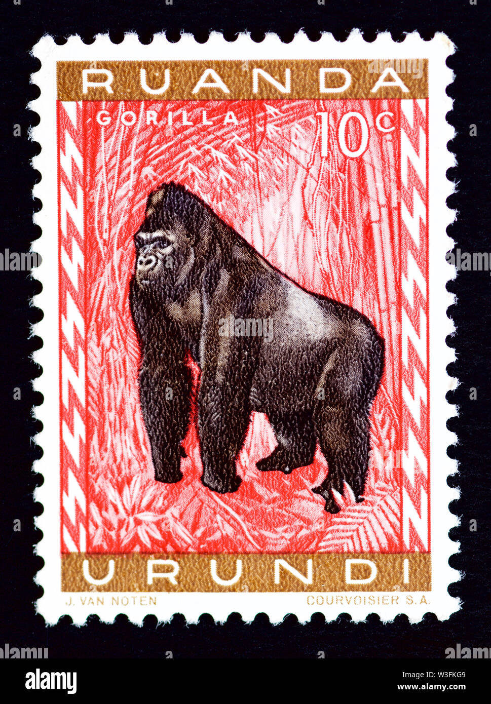 Ruanda-Urundi Postage Stamp - Stock Photo