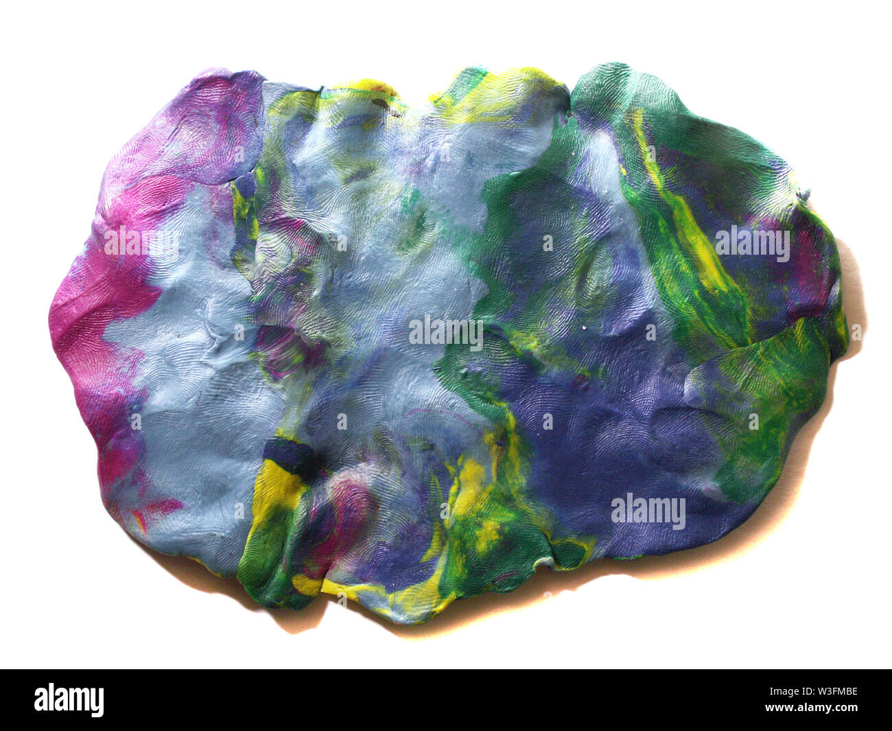 Plasticine background. Plasticine banner. Dialog Clouds. Stock Photo