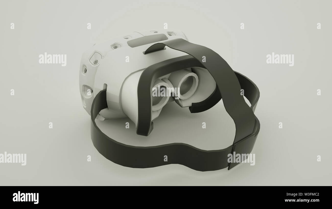 VR headset isolated on white background. 3d illustration Stock Photo ...