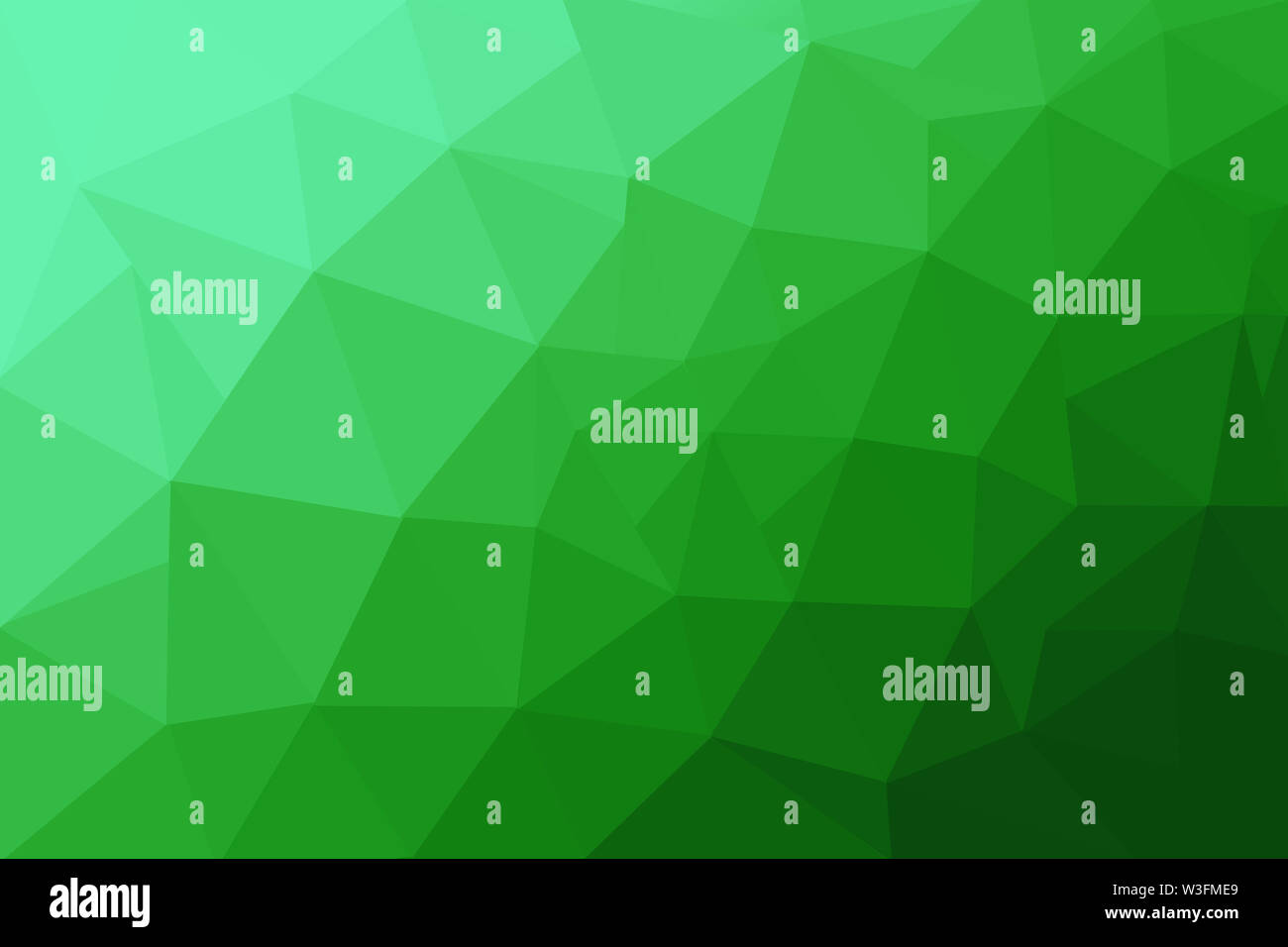 Abstract polygonal mosaic background. Multicolor low poly gradient background. Crystal polygon background. Green polygon background. Stock Photo