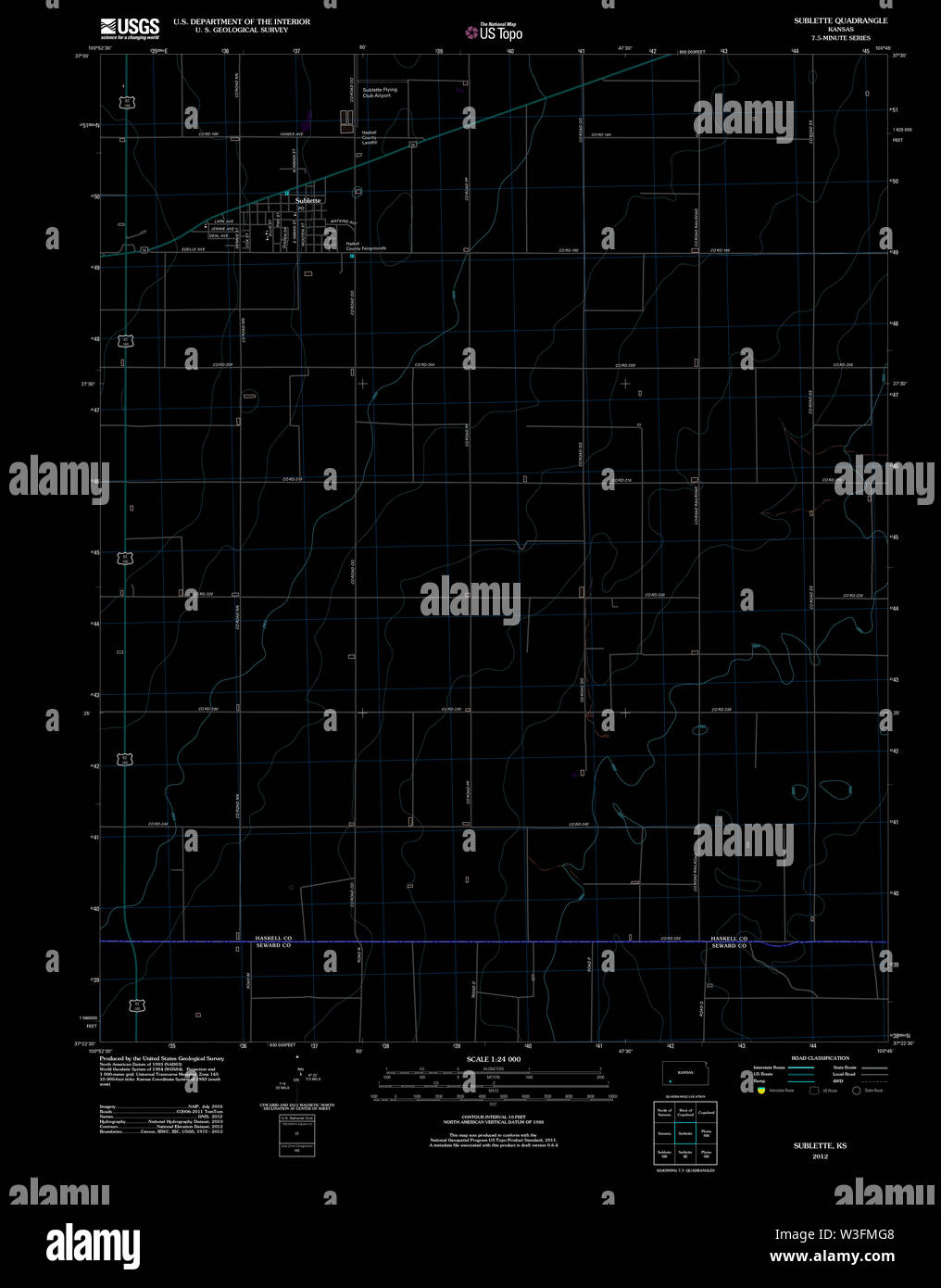 Map of sublette hires stock photography and images Alamy