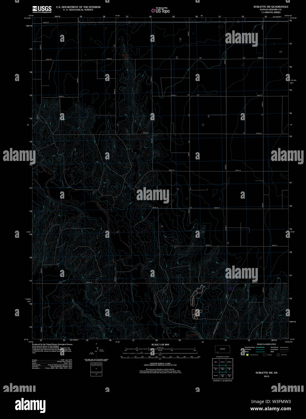 Map of sublette hires stock photography and images Alamy