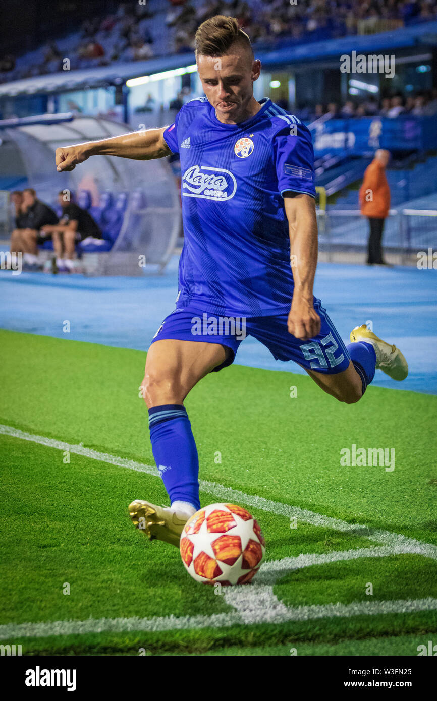 ZAGREB, CROATIA - JULY 13, 2019: Croatian league Supercup, GNK Dinamo vs. HNK  Rijeka. In action Dino PERIC (55 Stock Photo - Alamy