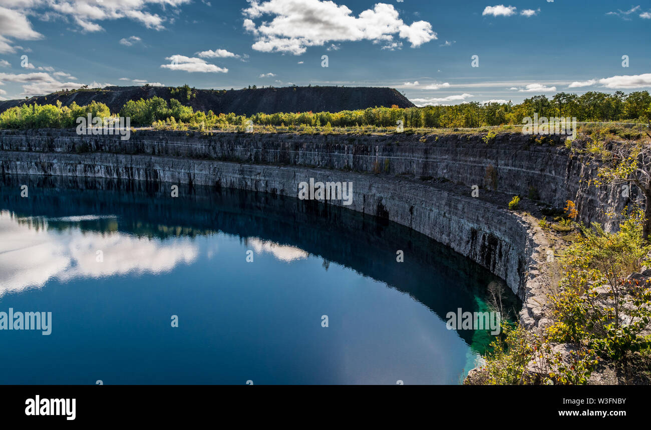 Marmora mine marmora Ontario Canada showing beautiful rock strata with ...