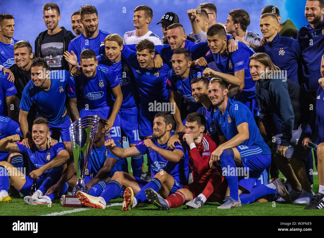 ZAGREB, CROATIA - JULY 13, 2019: Croatian league Supercup, GNK Dinamo vs. HNK  Rijeka. Players in action Stock Photo - Alamy