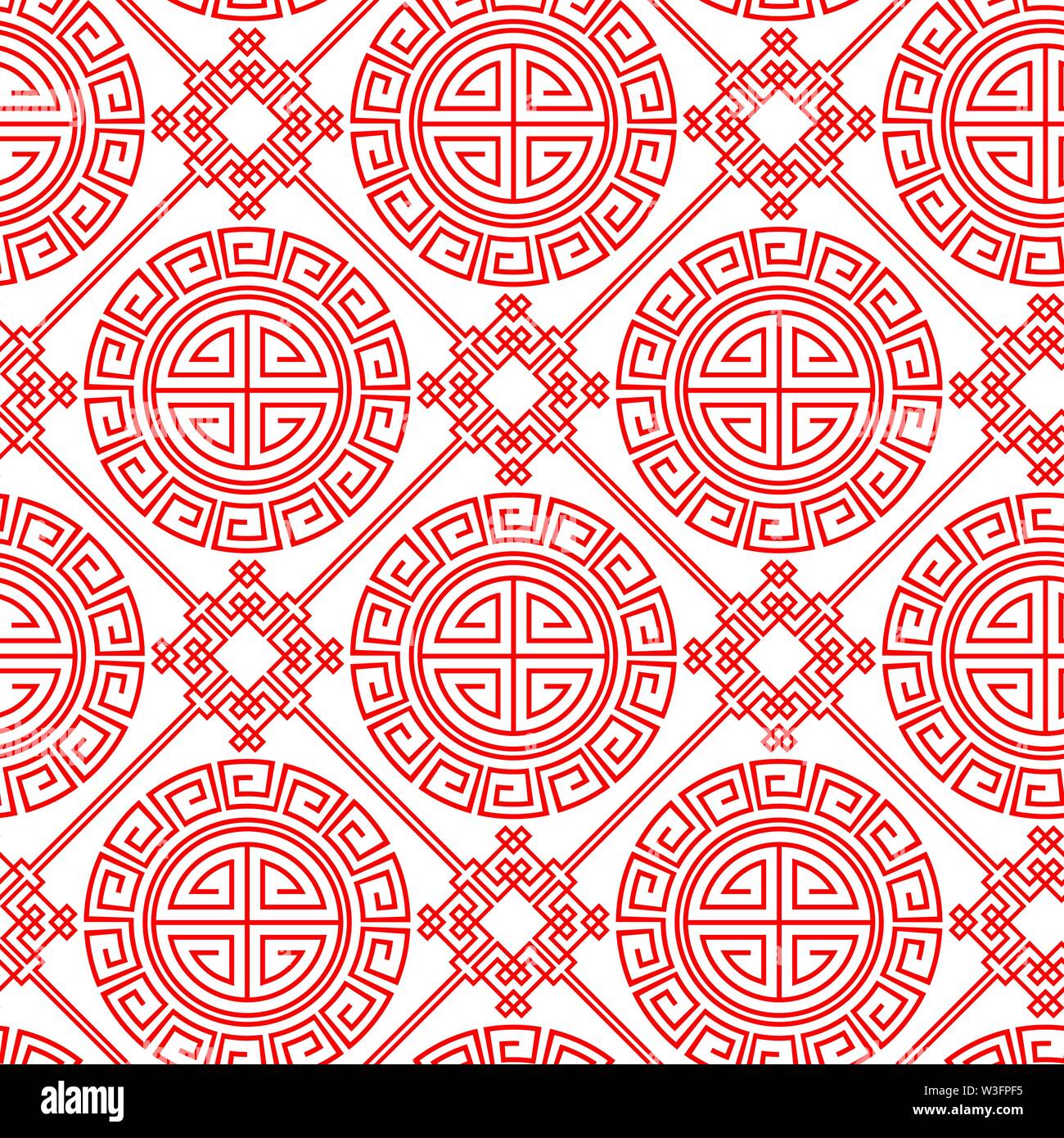 Oriental traditional red chinese seamless pattern. Abstract background for  New Year. Vector illustration for Chinese new yea Stock Vector Image & Art  - Alamy