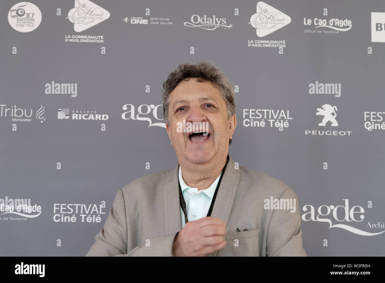 Cap of Agde, France. 21th June, 2019.Gerard Moulevrier attends The Herault of Cinema and Television in Cap of Agde in France Stock Photo