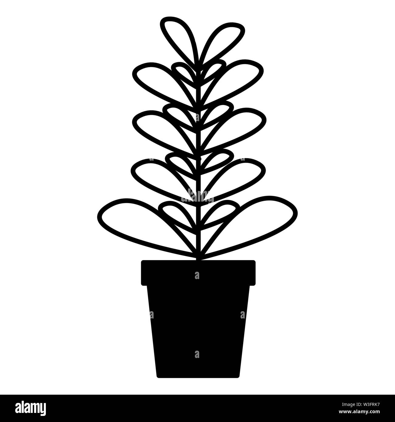 plant in pot decoration icon Stock Vector Image & Art - Alamy