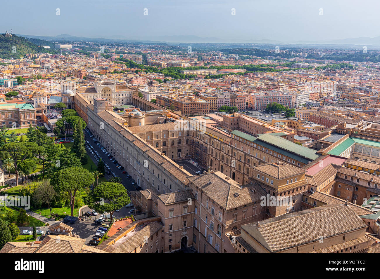 Vatican Museums from above, Vatican City, Rome, Lazio, Italy Stock Photo