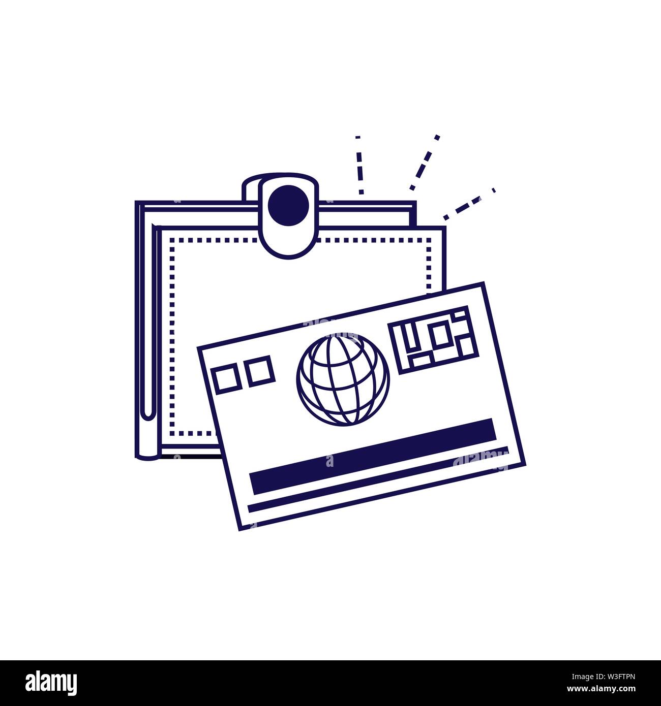 wallet with credit card ecommerce vector illustration design Stock ...