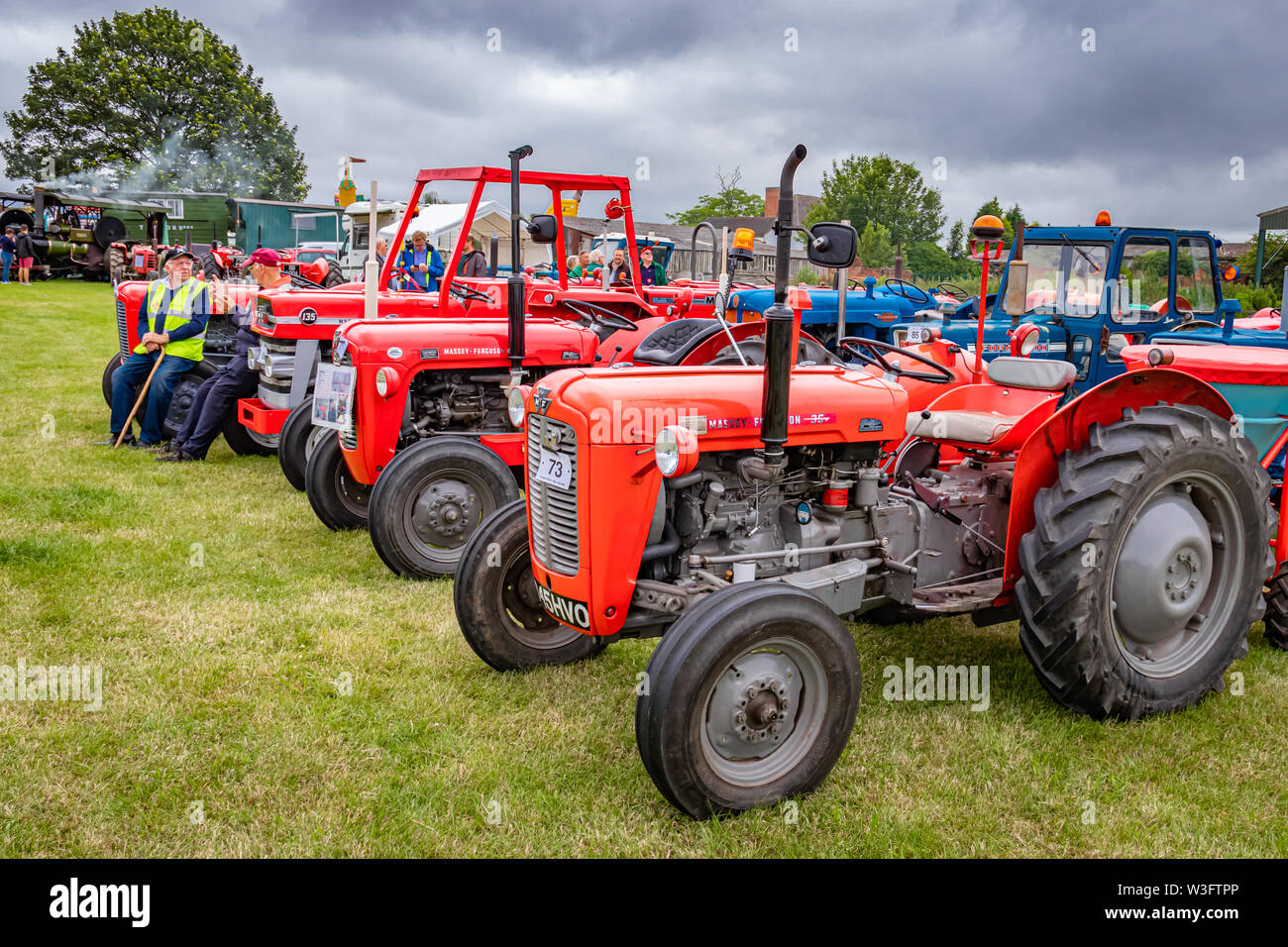 Old/Vintage Working and Restored Industrial Farm Tractors at a