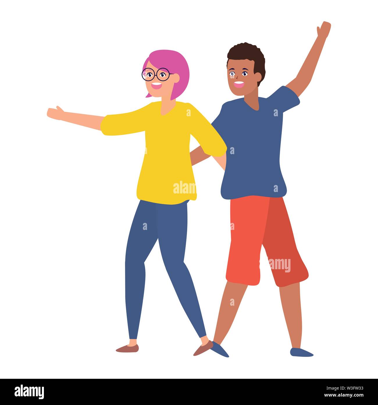 man and woman hugging couple happy Stock Vector Image & Art - Alamy
