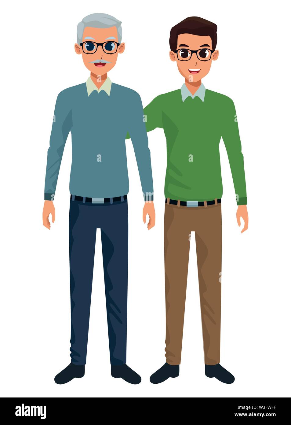 Family father with adult son cartoon Stock Vector Image & Art - Alamy Family father with adult son cartoon Stock Vector Image & Art - Alamy