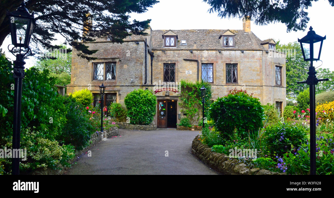 Stow Lodge Hotel, Stow-on-the-Wold, Gloucestershire, England, UK. A village in the Cotswolds. Stock Photo