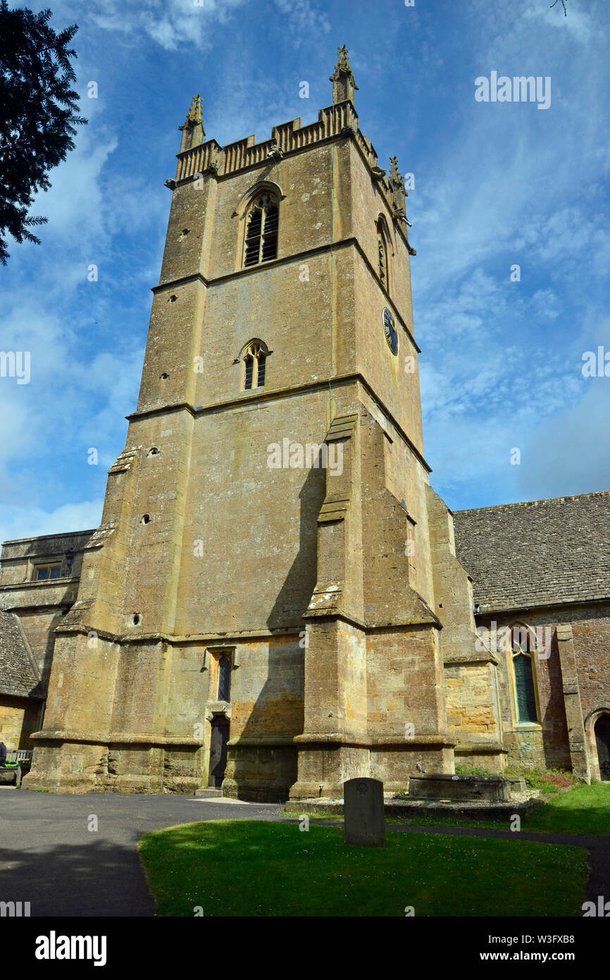 St Edward's Church, Stow-on-the-Wold, Gloucestershire, England, UK. A village in the Cotswolds. Stock Photo