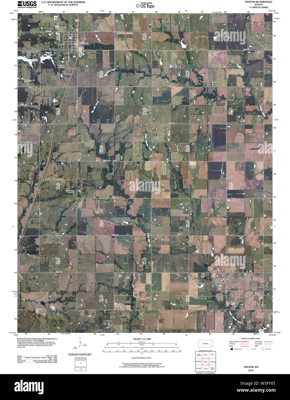 Map of thayer hires stock photography and images Alamy