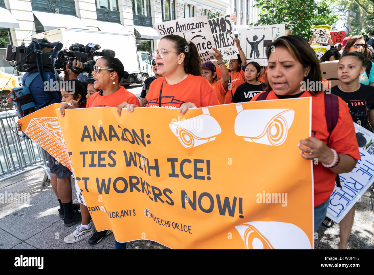 New York, NY - July 15, 2019: Activists stage rally to deliver petition ...